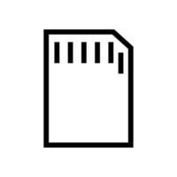 memoria carta icona linea isolato su bianca sfondo. nero piatto magro icona su moderno schema stile. lineare simbolo e modificabile ictus. semplice e pixel Perfetto ictus vettore illustrazione