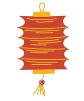 Cinese carta lanterna. scarabocchio icona. tradizionale Cinese lanterna giorno. manifesto, aprile 20. importante giorno. mano disegnato vettore illustrazione isolato su il bianca sfondo.