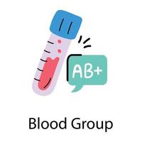 di moda sangue gruppo vettore