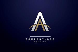 aa monogramma quest'ultimo logo design iniziale per attività commerciale con creativo concetto professionista vettore