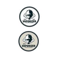 vapore logo. fumo elettronico sigarette logo design modello vettore