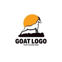 animale logo - capra logo design ispirazione vettore
