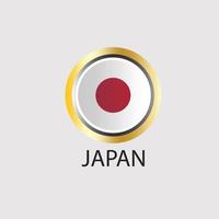 Giappone nazione bandiera e carta geografica. vettori