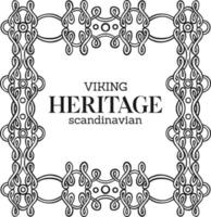 classico telaio vichingo scandinavo antico eredità ornamento silhouette vettore