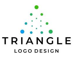 un' lettera e triangolo tecnologia industria logo design. vettore