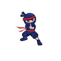 creativo mano disegnato ninja guerriero vettore