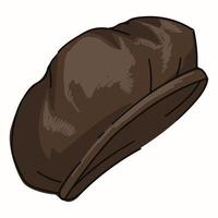 minimalista copricapo per uomini, nero semplice berretto vettore