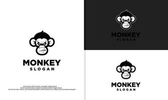 logo illustrazione vettore grafico di scimmia testa.