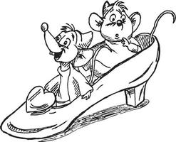 Due topi nel tacco illustrazione vettore