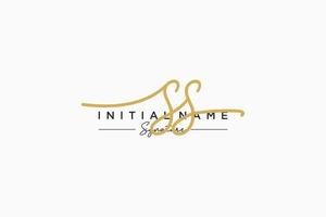 iniziale ss firma logo modello vettore. mano disegnato calligrafia lettering vettore illustrazione.