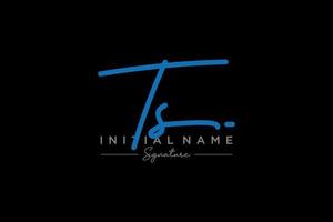 iniziale ts firma logo modello vettore. mano disegnato calligrafia lettering vettore illustrazione.