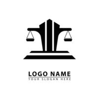 legge e giustizia logo icona vettore. vettore