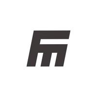 lettera fm astratto semplice geometrico design logo vettore