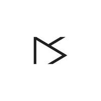 lettera SM astratto semplice geometrico Linee logo vettore