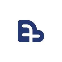 lettera eb semplice connesso logo vettore