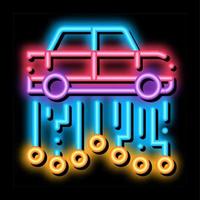 auto elettronico sistema neon splendore icona illustrazione vettore