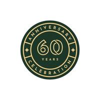 60 anni anniversario etichetta modello design vettore