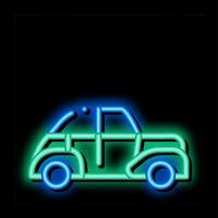 classico auto neon splendore icona illustrazione vettore