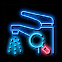 rubinetto ricerca neon splendore icona illustrazione vettore