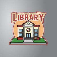 biblioteca illustrazione design distintivo vettore