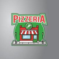 pizzeria illustrazione design distintivo vettore