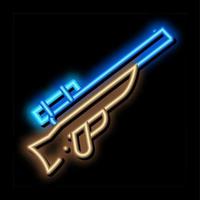 a caccia pistola neon splendore icona illustrazione vettore