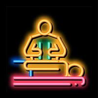 Tailandia rilassamento massaggio neon splendore icona illustrazione vettore