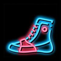 boxe scarpe scarpe da ginnastica neon splendore icona illustrazione vettore