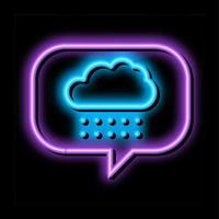 pioggia nube telaio neon splendore icona illustrazione vettore