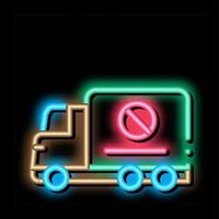camion attraversare marchio neon splendore icona illustrazione vettore