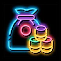 Lotto neon splendore icona illustrazione vettore