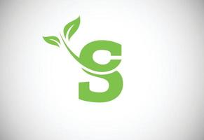 iniziale lettera S e foglia logo. eco-friendly logo concetto. moderno vettore logo per ecologico attività commerciale e azienda identità