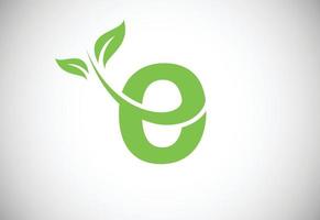 iniziale lettera o e foglia logo. eco-friendly logo concetto. moderno vettore logo per ecologico attività commerciale e azienda identità