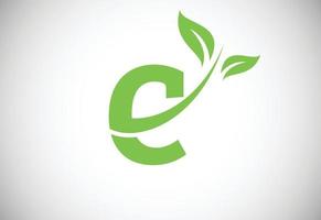 iniziale lettera c e foglia logo. eco-friendly logo concetto. moderno vettore logo per ecologico attività commerciale e azienda identità