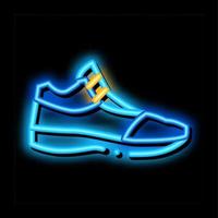 pallavolo scarpe scarpe da ginnastica neon splendore icona illustrazione vettore