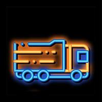 agricolo grande carico camion neon splendore icona illustrazione vettore