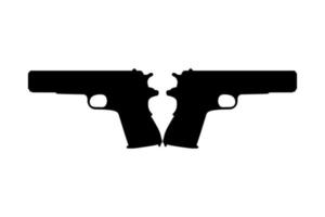 silhouette pistola o pistola pistola pistola per arte illustrazione, logo, pittogramma, sito web o grafico design elemento. vettore illustrazione