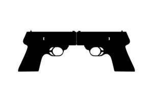silhouette pistola o pistola pistola pistola per arte illustrazione, logo, pittogramma, sito web o grafico design elemento. vettore illustrazione
