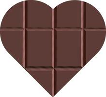 cioccolato cuore amore concetto, vettore illustrazione. cuore isolato su bianca sfondo per san valentino giorno, amore design. vettore icona.