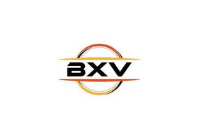 bxv lettera reali mandala forma logo. bxv spazzola arte logo. bxv logo per un' azienda, attività commerciale, e commerciale uso. vettore