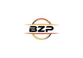 bzp lettera reali mandala forma logo. bzp spazzola arte logo. bzp logo per un' azienda, attività commerciale, e commerciale uso. vettore