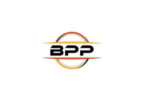 bpp lettera reali mandala forma logo. bpp spazzola arte logo. bpp logo per un' azienda, attività commerciale, e commerciale uso. vettore