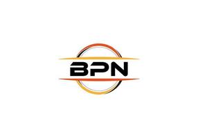 bpn lettera reali mandala forma logo. bpn spazzola arte logo. bpn logo per un' azienda, attività commerciale, e commerciale uso. vettore