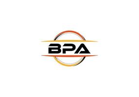 bpa lettera reali mandala forma logo. bpa spazzola arte logo. bpa logo per un' azienda, attività commerciale, e commerciale uso. vettore