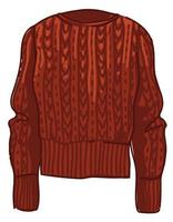 alla moda maglione di di lana filo, a maglia vettore