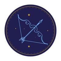 Sagittario astrologico cartello, oroscopo simbolo vettore