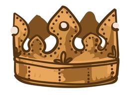 d'oro corona per re o Regina, reali simbolo vettore