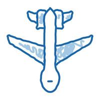 fuco aereo scarabocchio icona mano disegnato illustrazione vettore
