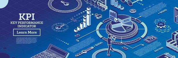 kpi chiave prestazione indicatore. vettore illustrazione.