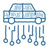 auto elettronico sistema scarabocchio icona mano disegnato illustrazione vettore